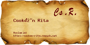 Csokán Rita névjegykártya